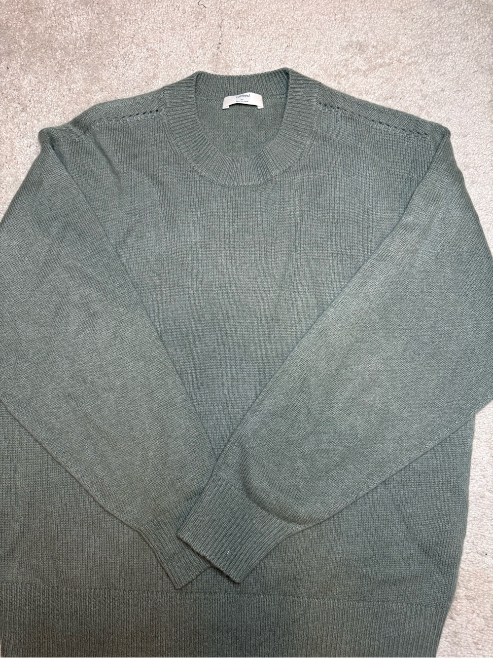 Aritzia Wilfred Women’s Crewneck Sweater in Sage Green